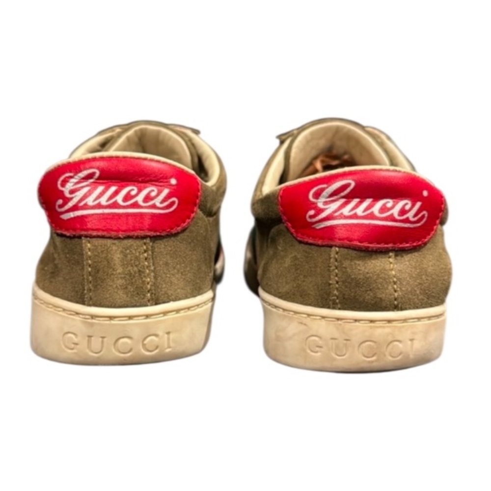 Authentic Gucci luxury designer signature Web suede leather slip on sneakers 13 - Picture 14 of 16